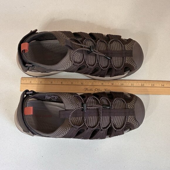 Eddie Bauer Cedar Gray Black Water Hiking Sandal Mens 10 M Bungee Adjustable - Picture 11 of 11